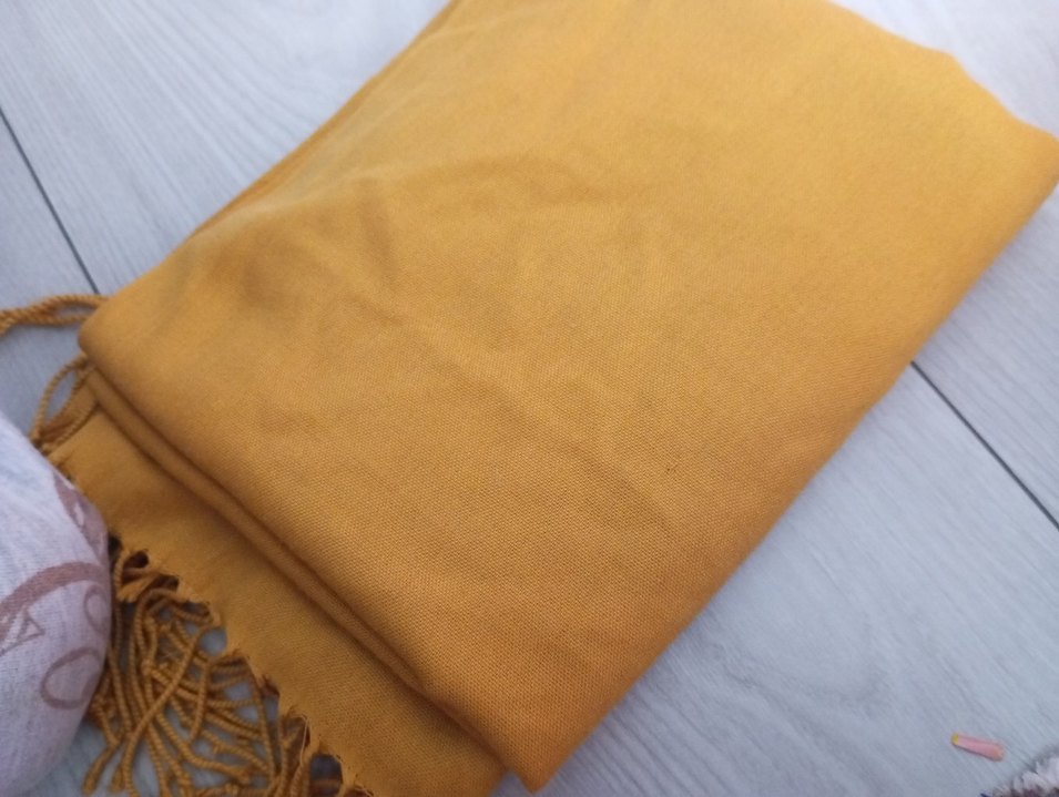 hardal sarısı Kadın Şal - Görsel 4