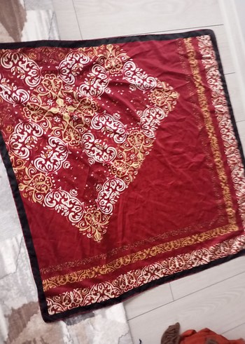 Bordo Desenli eşarp - Görsel 12