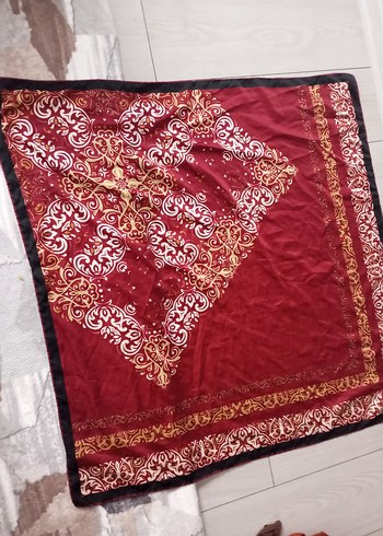Bordo Desenli eşarp - Görsel 10