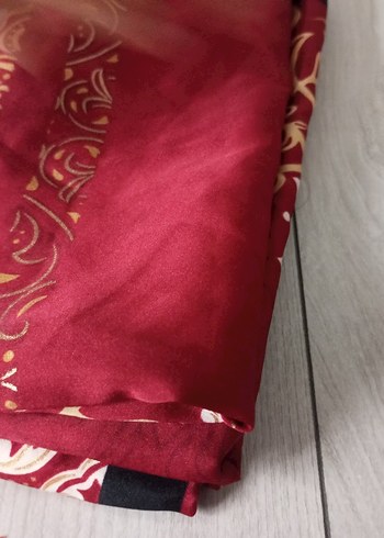 Bordo Desenli eşarp - Görsel 4