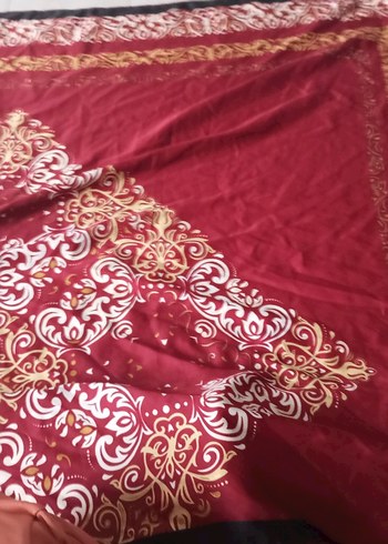 Bordo Desenli eşarp - Görsel 5