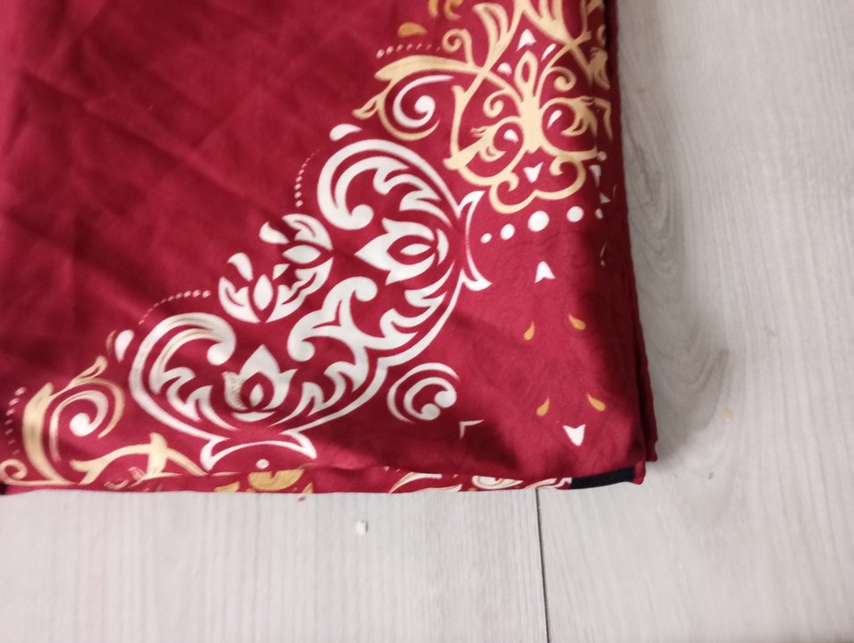 Bordo Desenli eşarp - Görsel 3