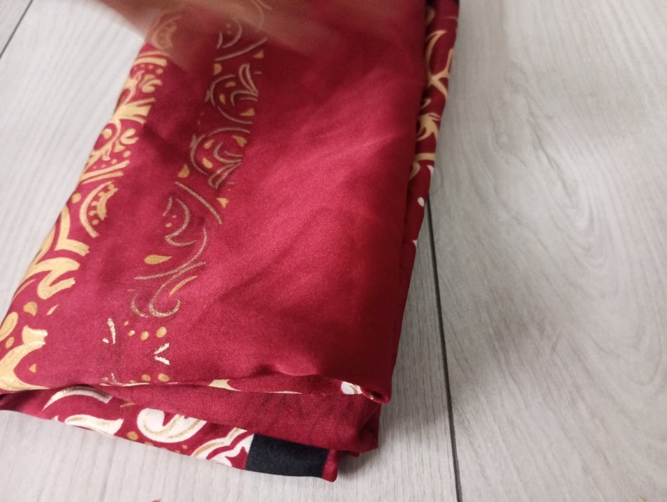 Bordo Desenli eşarp - Görsel 4