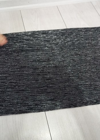 Gri Siyah parlak simli abiye şal - Görsel 8