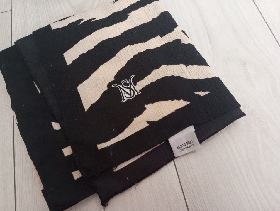 Zebra Desenli eşarp fular - Görsel 3