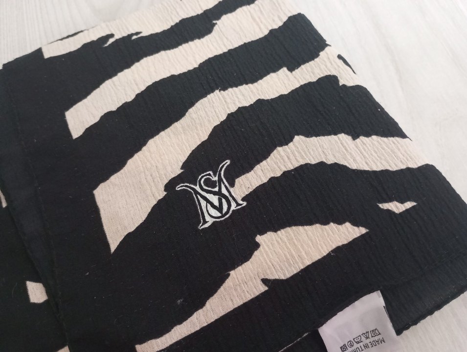 Zebra Desenli eşarp fular - Görsel 2