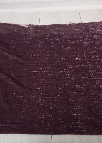 Parlak mürdum Pileli Kadın Fular - Görsel 9