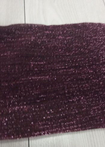 Parlak mürdum Pileli Kadın Fular - Görsel 7