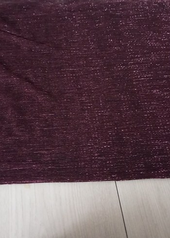 Parlak mürdum Pileli Kadın Fular - Görsel 8