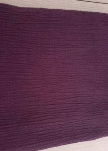 Kadın Keten Mor Pilili Eşarp - Görsel 7