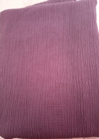 Kadın Keten Mor Pilili Eşarp - Görsel 13