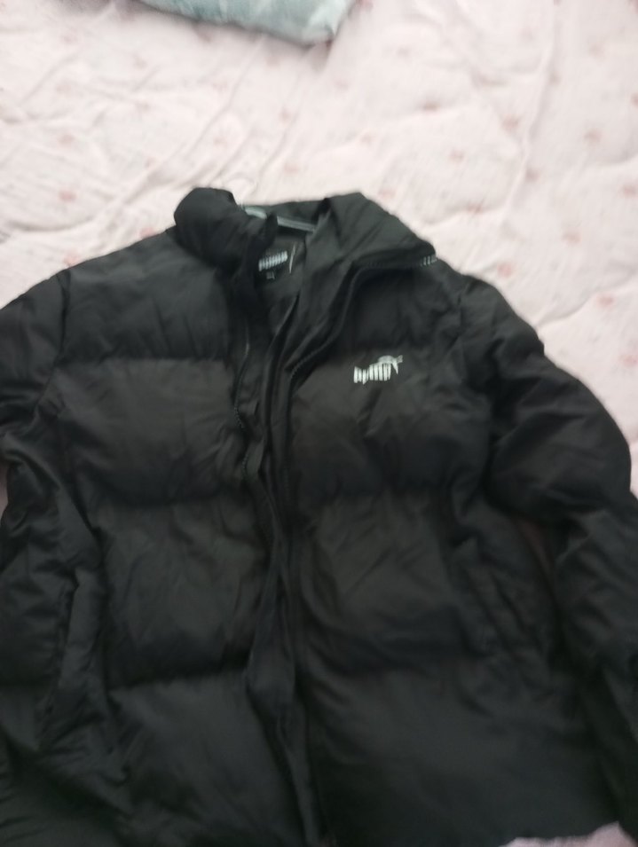 Kadın Siyah Puflu Midi Kışlık Mont - Görsel 3