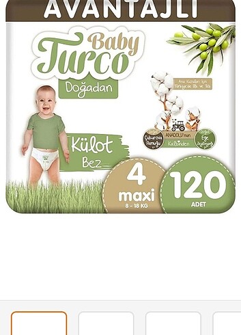 Babyturco 4 numara Bebek bezi 