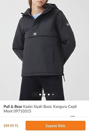 Pull and Bear PULL BEAR SİYAH MONT