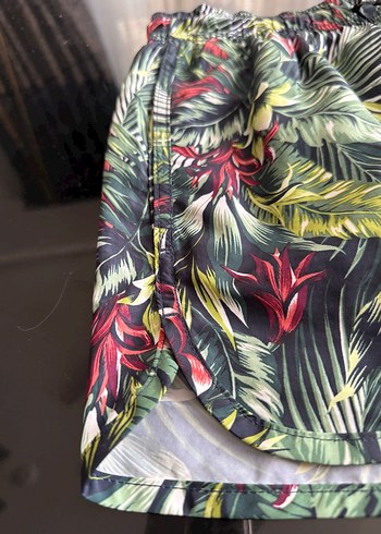 Hm Renkli Tropikal Desenli Erkek Mini Şort - Görsel 4