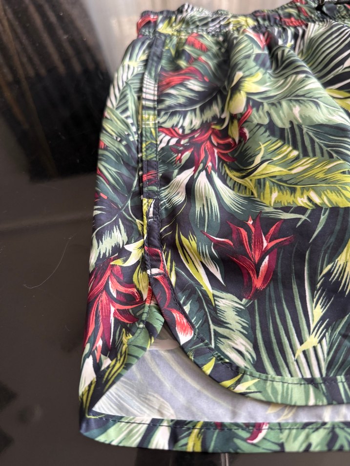 Hm Renkli Tropikal Desenli Erkek Mini Şort - Görsel 4