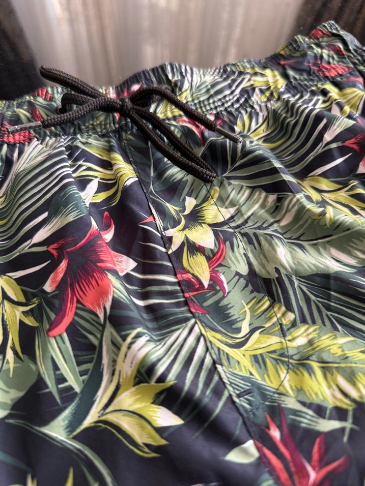 Hm Renkli Tropikal Desenli Erkek Mini Şort - Görsel 3