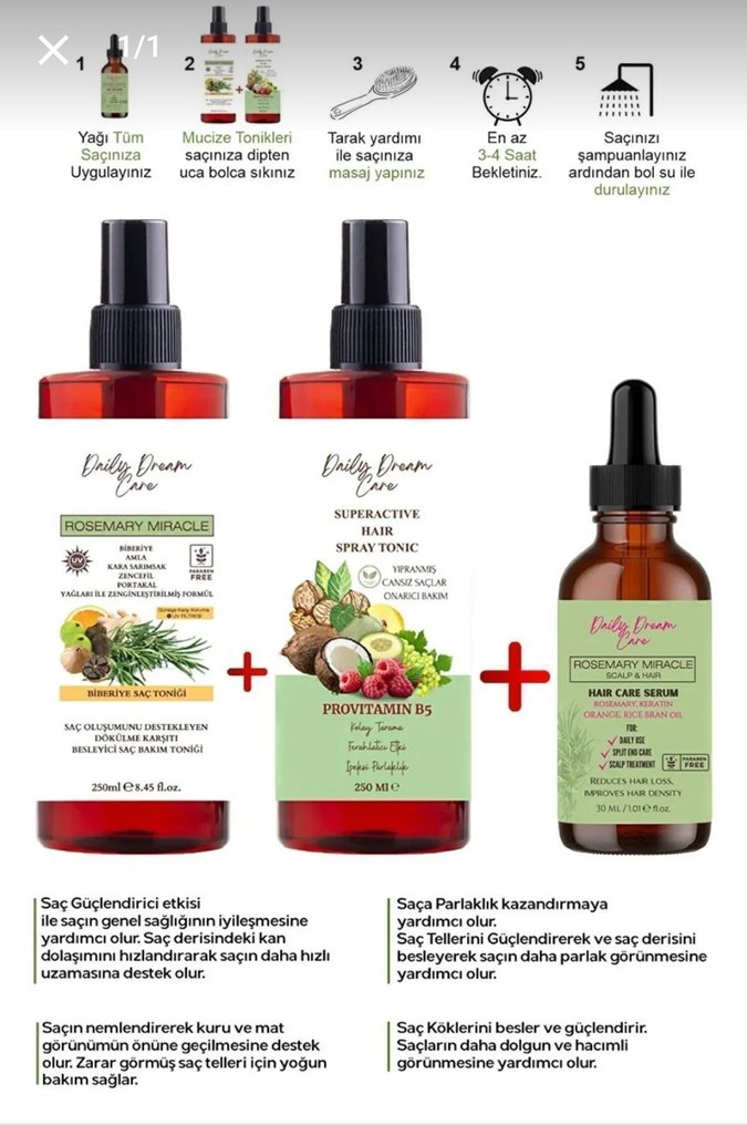 Güçlü 3'lü Mucizevi Saç Bakım Seti - Görsel 2