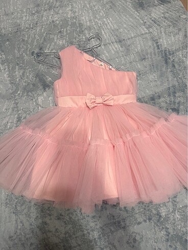 Düğün elbisesi kız çocuk toz pembe
