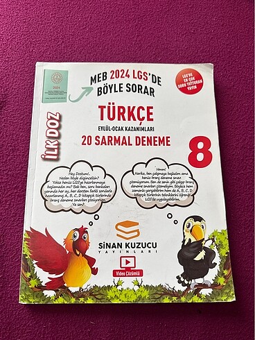 Sinan kuzucu 8. Sınıf ilk doz 20 sarmal deneme Türkce