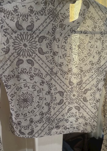 Bohem Desenli Bej Gömlek - Görsel 3