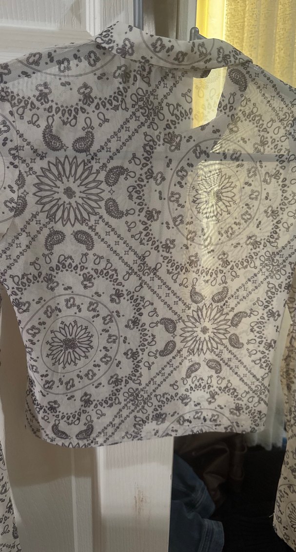 Bohem Desenli Bej Gömlek - Görsel 3