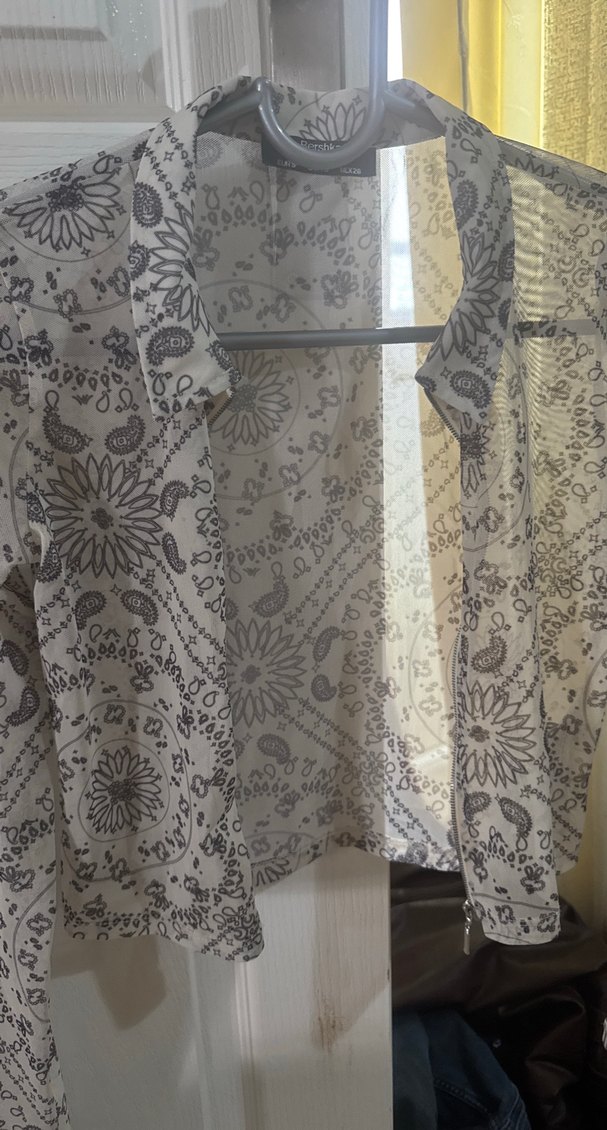 Bohem Desenli Bej Gömlek - Görsel 4