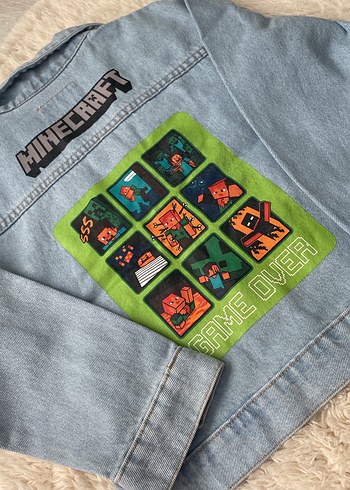 Düğmeli Uzun Kollu Denim Ceket - Görsel 2