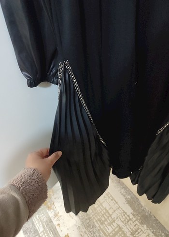 Uzun Siyah Gotik Salaş Elbise - Görsel 3