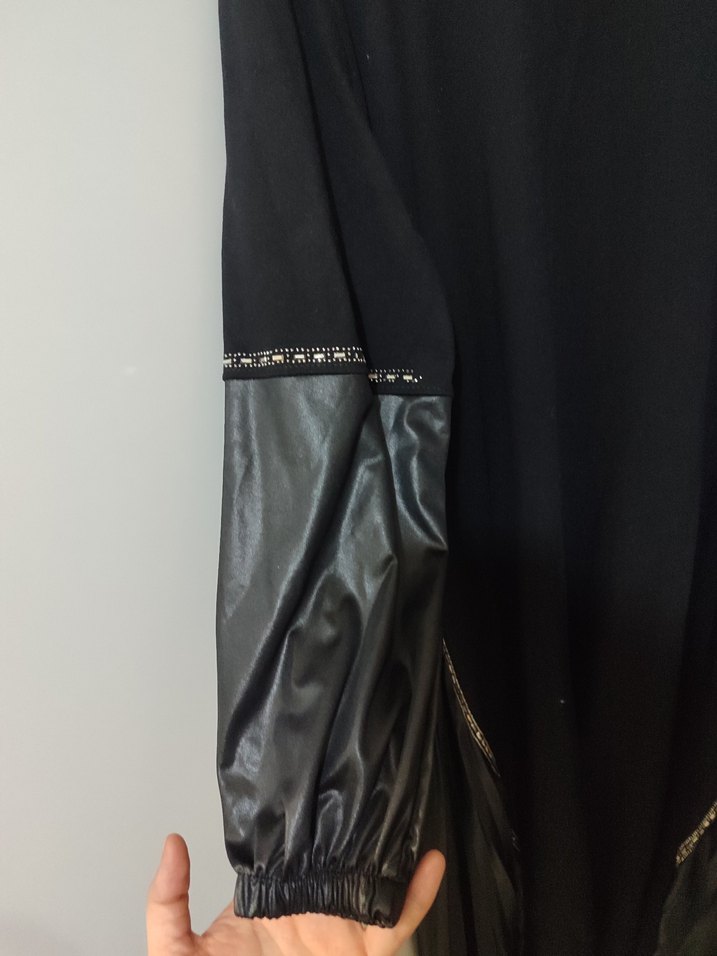 Uzun Siyah Gotik Salaş Elbise - Görsel 2