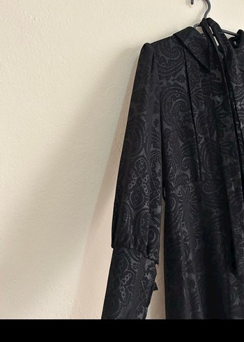 Uzun Siyah Gotik Kadın Elbise - Görsel 4