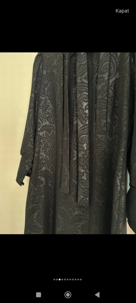 Uzun Siyah Gotik Kadın Elbise - Görsel 3