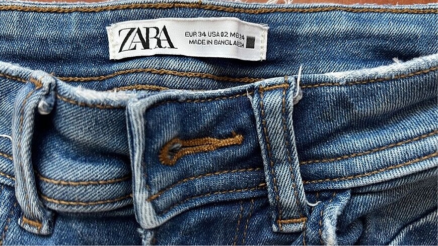 xs Beden mavi Renk ZARA WOMAN ORTA BEL SKINNY JEAN