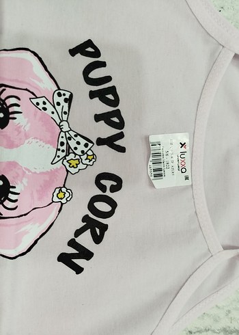 Diğer Kız Çocuk Pembe Dantelli Baskılı Atlet