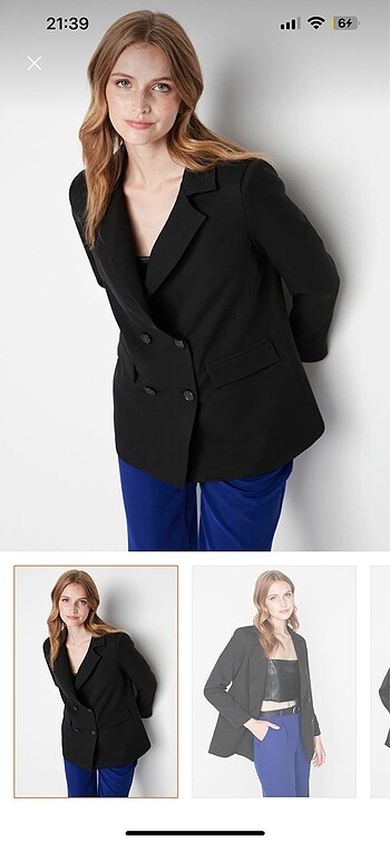 Siyah blazer ceket