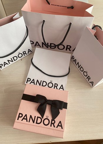 Pandora Pembe Hediye Kutusu ve Poşeti - Görsel 2