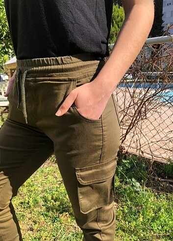 Haki kargo pantolon