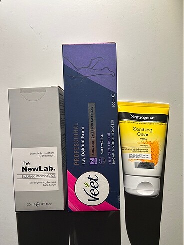 Newlab serum, veet, neutrogena maske