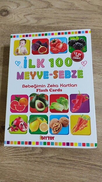 Dıytoy zeka kartları ilk 100 meyve ve sebze 