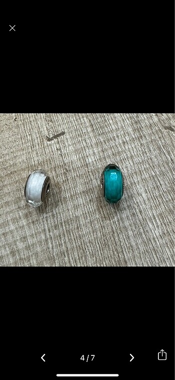  Beden mavi Renk Pandora murano charm