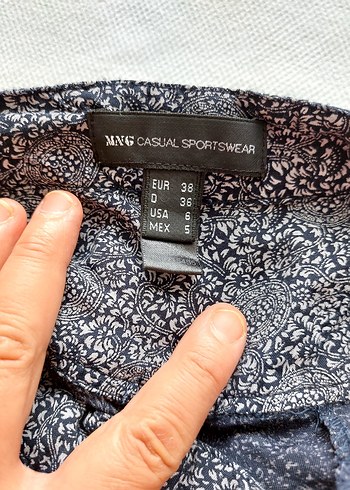 40 Beden gri Renk Desenli MANG Casual Pantolon