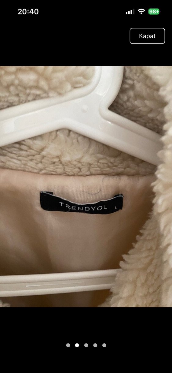 Bej Kapüşonlu Peluş Kadın Ceket - Görsel 2