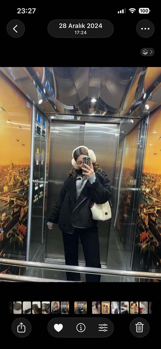 Kürklü Siyah Kadın mont - Görsel 3