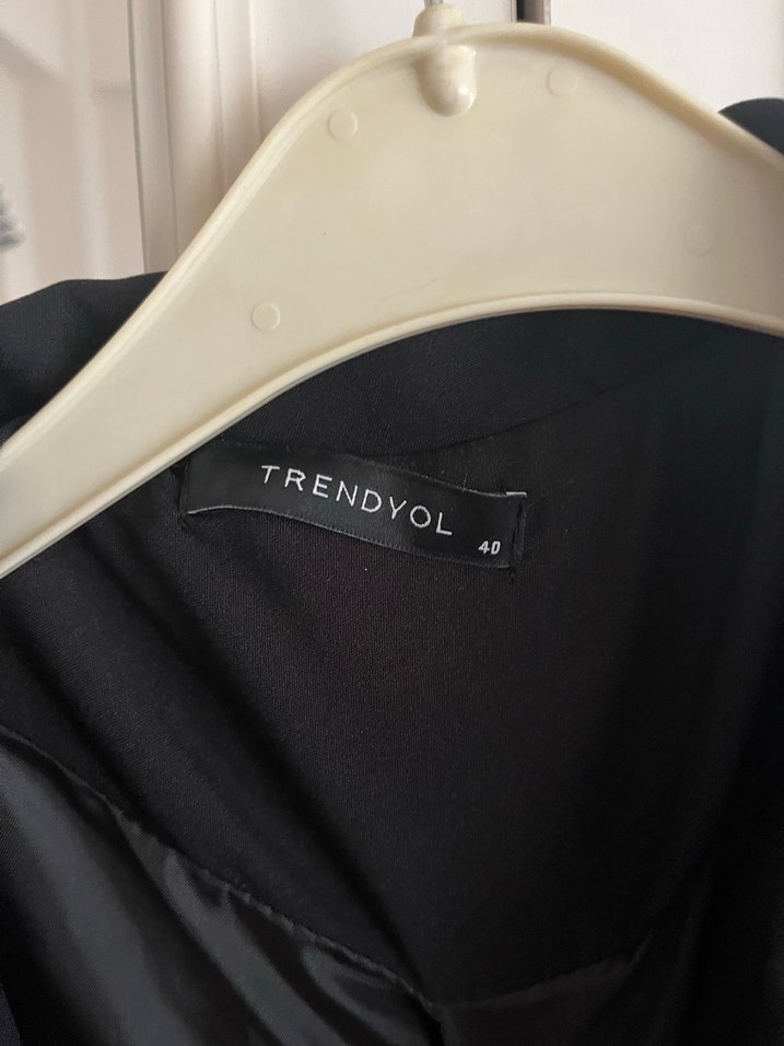 Düğmeli Siyah Kadın Blazer Ceket - Görsel 3