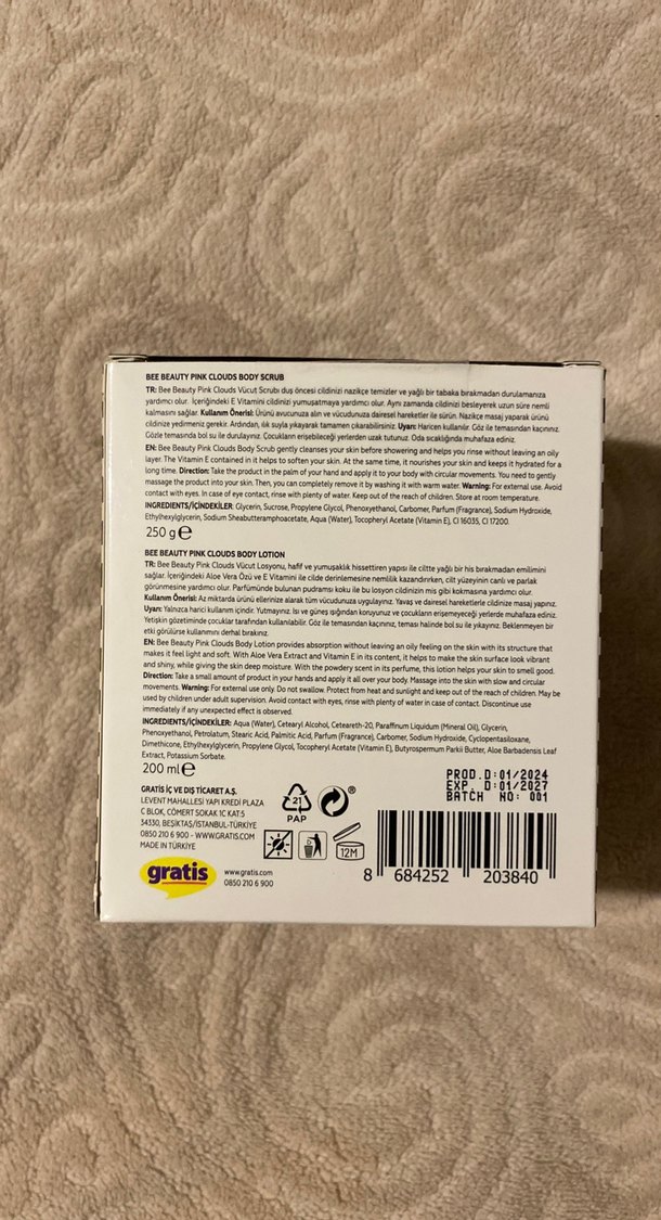 Bee Beauty Pink Clouds Vücut Bakım Seti - Görsel 2