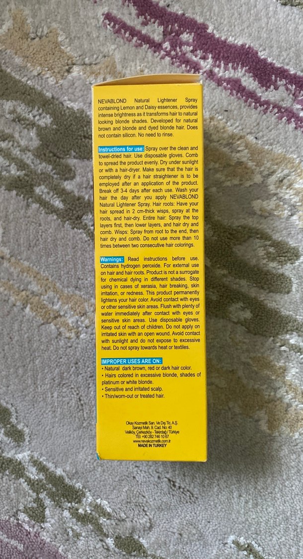 Neva Nevablond Doğal Renk Açıcı Sprey - Görsel 2