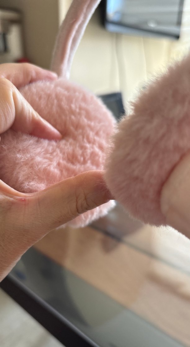 Pembe Tavşan Kürklü Kulaklık - Görsel 5