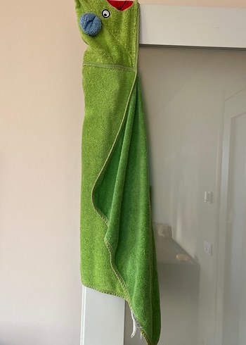 İkea Yeşil Erkek Çocuk Nakışlı Bornoz Havlu - Görsel 2