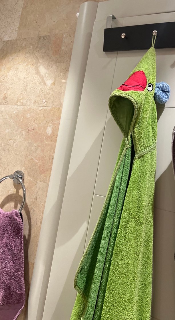İkea Yeşil Erkek Çocuk Nakışlı Bornoz Havlu - Görsel 4