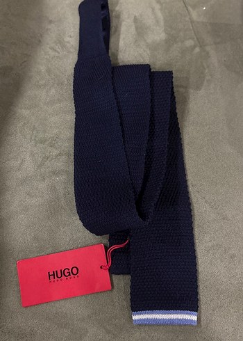 Hugo Boss Lacivert Erkek Triko Örgü Kravat  - Görsel 7